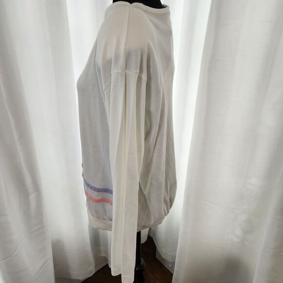 Dead Stock Vintage Aileen Shirt Embroidered Patch Floral Stripe Retro Large - Picture 5 of 13